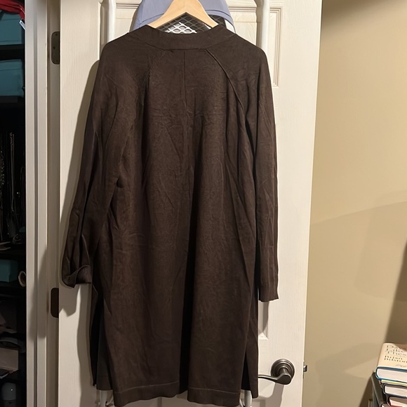 Dark brown long cardigan sweater - XL 89th&Madison - Picture 3 of 4